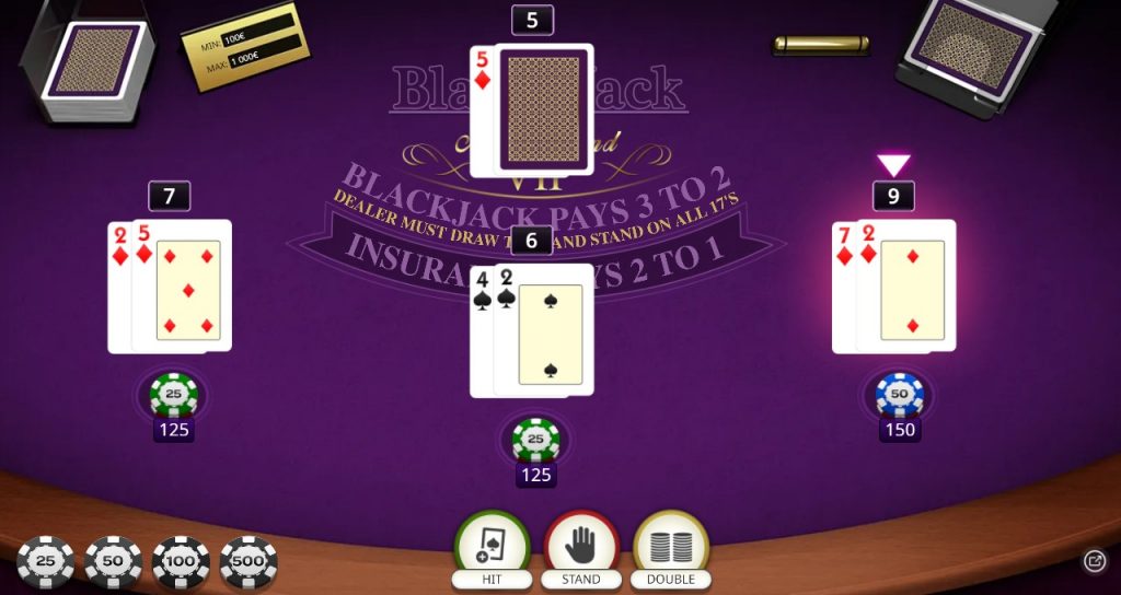 Blackjack Multihand im Casino Rex