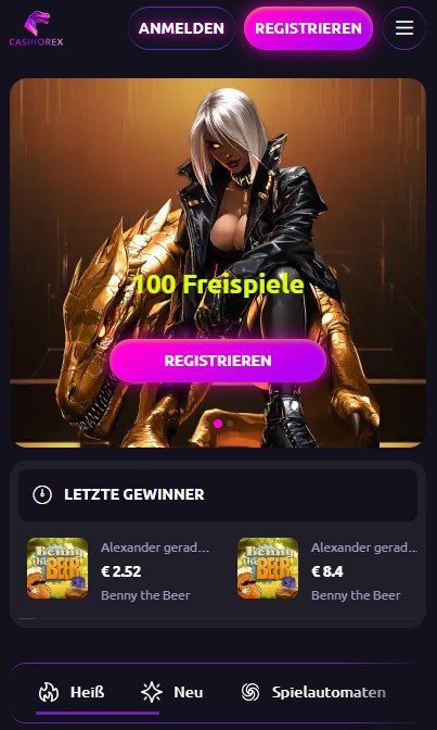 CasinoRex mobile Casino Österreich Smartphone Spiele